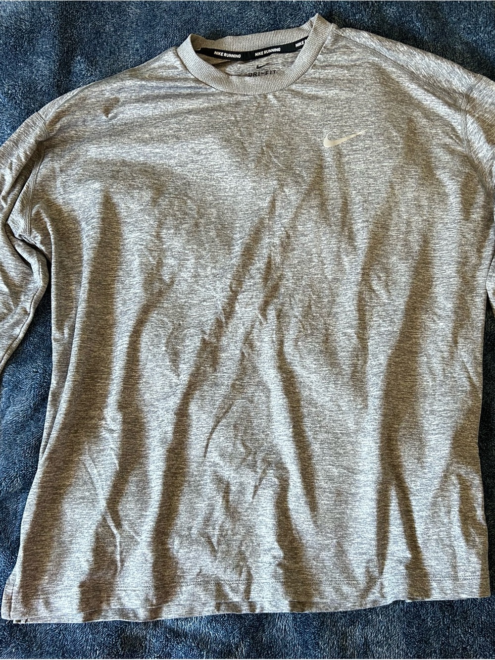 Nike Dri-FIT Heather Grey Running Tee